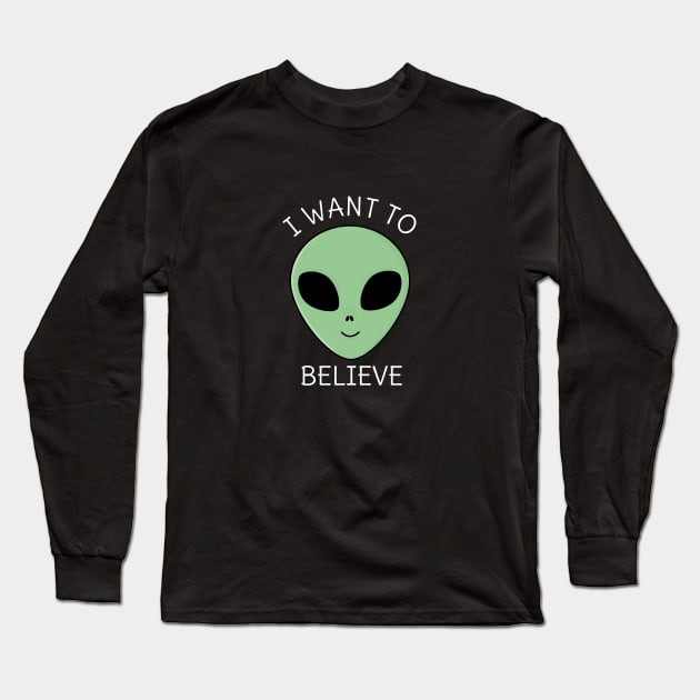 Cool Alien T-Shirt Long Sleeve T-Shirt by happinessinatee